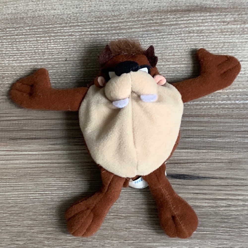 Tasmanian Devil Plush Applause Looney Tunes Warner Bro 1997 Vintage Taz Bean Bag